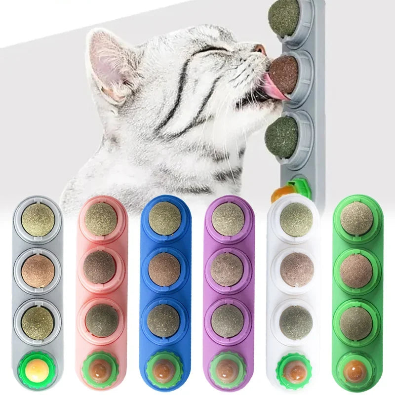 4 In 1 Rotating Catnip Silver Vine Ball Teeth Cleaning Acne Prevention ...